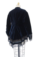 Elaborate Victorian Velvet Jacket with Overlay