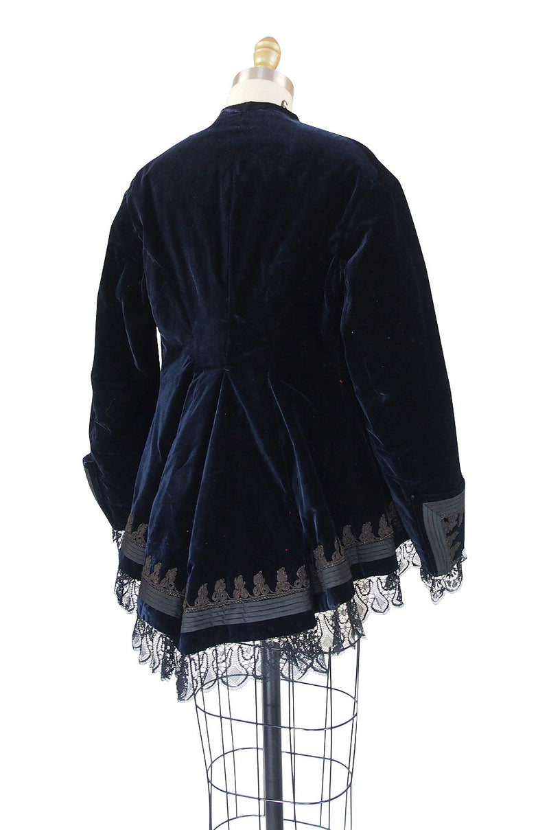 Elaborate Victorian Velvet Jacket with Overlay