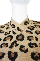 Iconic Fall 1991 Azzedine Alaia Museum Held Leopard Knit Dress