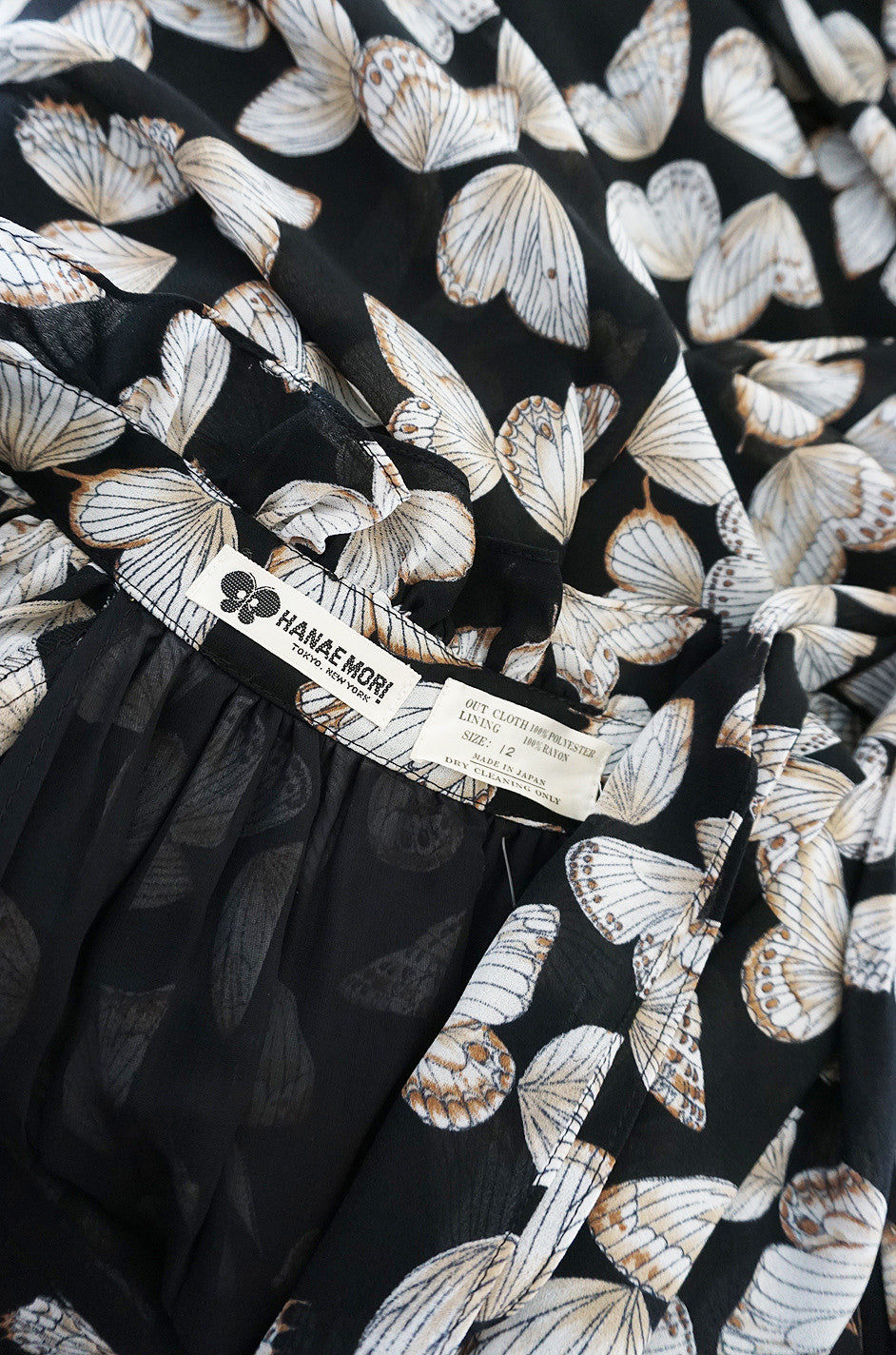 1970s Hanae Mori Knit Butterfly Skirt & Scarf