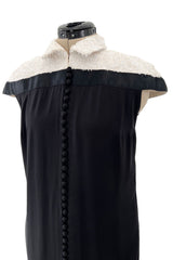 Superb Fall 2006 Chanel by Karl Lagerfeld Haute Couture Black Runway Dress w Shoulder Detailing