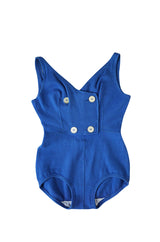 Documented 1953 Rudi Gernreich Blue Knit Bathing Suit