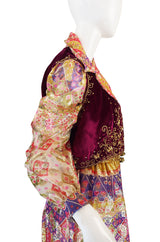 1969 Oscar de la Renta Gypsy Metallic Dress Set