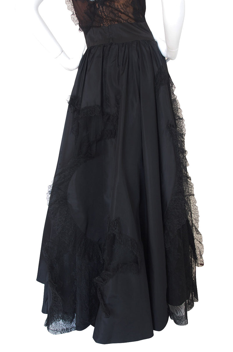 Rare 1942 "It's Not True" Adrian Silk & Lace Gown