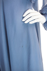 Documented Fall 1973 Haute Couture Yves Saint Laurent Silk Gown