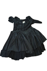 1950s Extraordinary Gigi Young Silk Button Front Dress