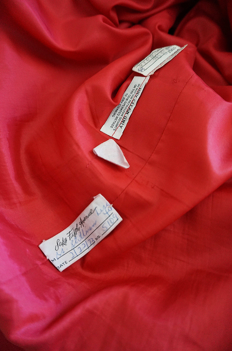 Treasure Item - c1973 Red Knit Wool Dress & Belt from Saks