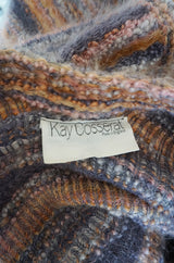 c.1976 Kay Cosserat Wool, Mohair & Silk Kimono Inspired Coat