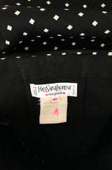 S/S 2000 Yves Saint Laurent by Alber Elbaz Black & White Strapless Dress