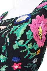 Spectacular Late 1920s, Early 30s Floral Sequin Gown