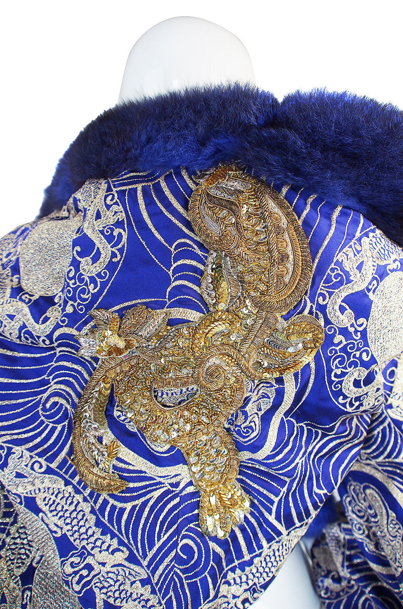 Rare 1989 Fur & Silk Gianfranco Ferre Couture Jacket