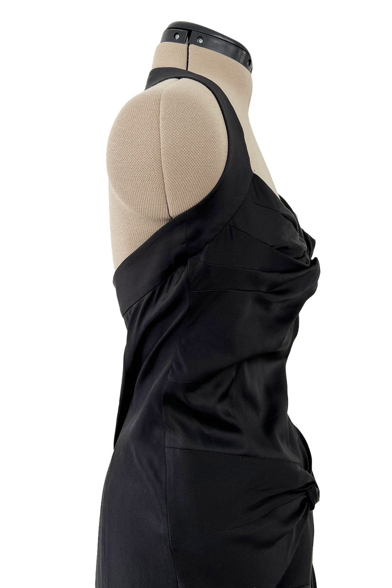 Ad Campaign Fall 2003 Christian Dior by John Galliano Runway Black Silk Halter Dress