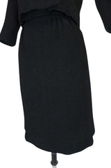 c1957 Black Cristobal Balenciaga Haute Couture Suit