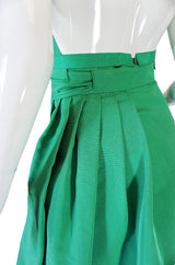1960s Pauline Trigere Backless Structured Halter & Skirt Dress Set
