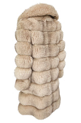 c.1968 Pierre Balmain Convertible Two Length Coyote Fur & Leather Coat