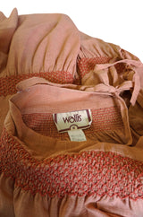 1960s Wallis Smock Finish Tented Loose & Easy Summer Dress