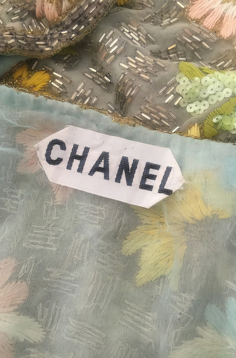 1970s Chanel Haute Couture Lesage Bead, Sequin & Embroidered Silk Jacket