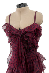 Stunning Pre-Fall 2011 Nina Ricci Runway Tiered & Ruffled Silk Organza Dot Dress