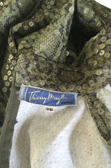 Iconic S/S 1983 Thierry Mugler Sequin Snakeskin Python Dress