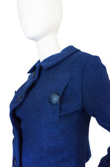 1950s Rare Christian Dior for Japan Blue Suit