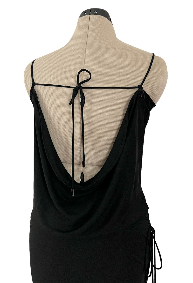 Fall 2009 Gucci by Frida Giannini Ad Campaign Black Jersey Draped Back Jumpsuit