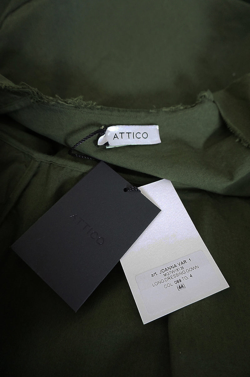 F/W 2016 Attico Collection Olive Khaki Canvas Coat