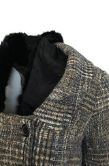 Fall 2006 Louis Vuitton Tweed Boucle Coat with Detachable Collar