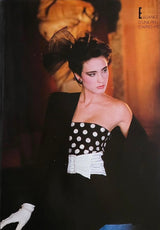 Spring 1983 Christian Dior by Marc Bohan Haute  Couture Black Sequin Bustier Top & Ivory Skirt Set