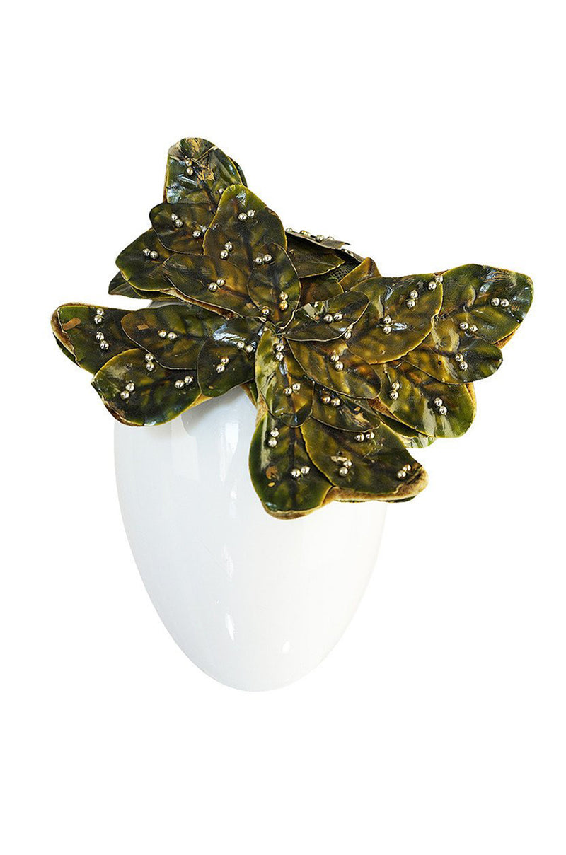 1940s Rare Bes-Ben Butterfly & Leaf Cloche Hat