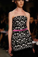 Fabulous Fall 2015 Oscar de la Renta Runway Look 51 Black & White Strapless Dress