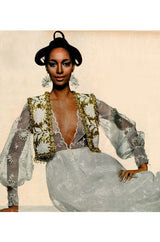 1969 Oscar de la Renta Gypsy Metallic Dress Set