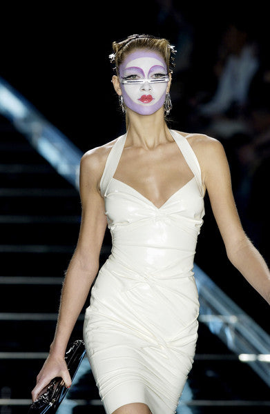 Ad Campaign Fall 2003 Christian Dior by John Galliano Runway Black Silk Halter Dress