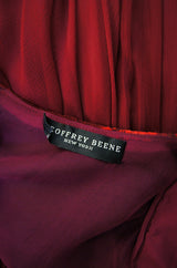 1980s Geoffrey Beene Silk Couture Gown