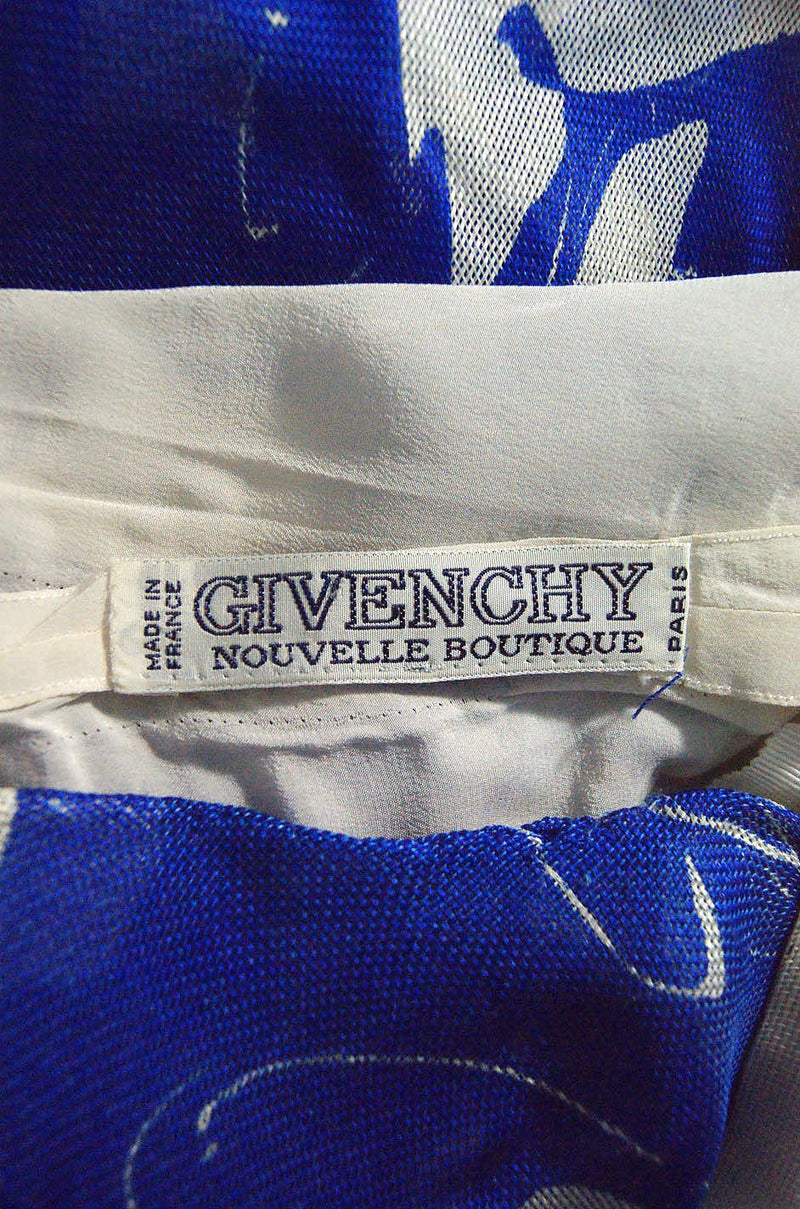 1970s Screened Silk Gazar Givenchy