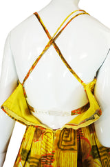 1950s Saks Printed Cotton Sarong Dress