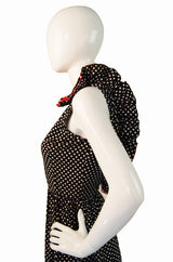 1960s Backless Dot Donald Brooks Maxi