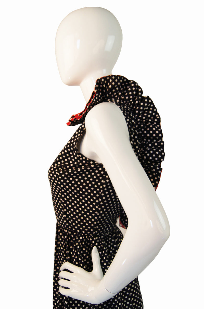 1960s Backless Dot Donald Brooks Maxi