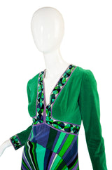 1970s Green Velvet Emilio Pucci Dress