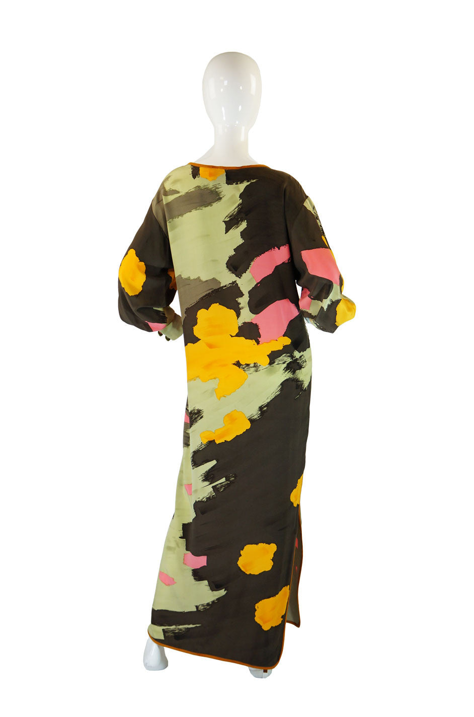 1980s Vollbracht Silk & Sequin Caftan Set