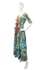 1960s Oscar De la Renta Colorful Maxi