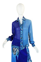 1970s Printed Silk Emilio Pucci Set
