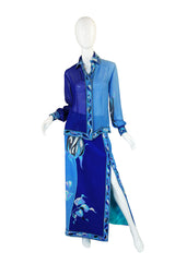 1970s Printed Silk Emilio Pucci Set