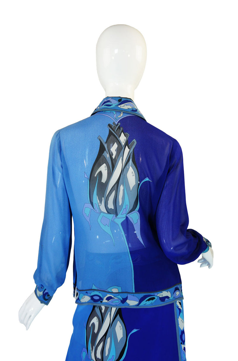 1970s Printed Silk Emilio Pucci Set
