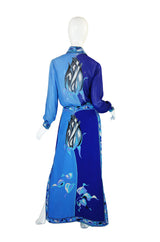 1970s Printed Silk Emilio Pucci Set