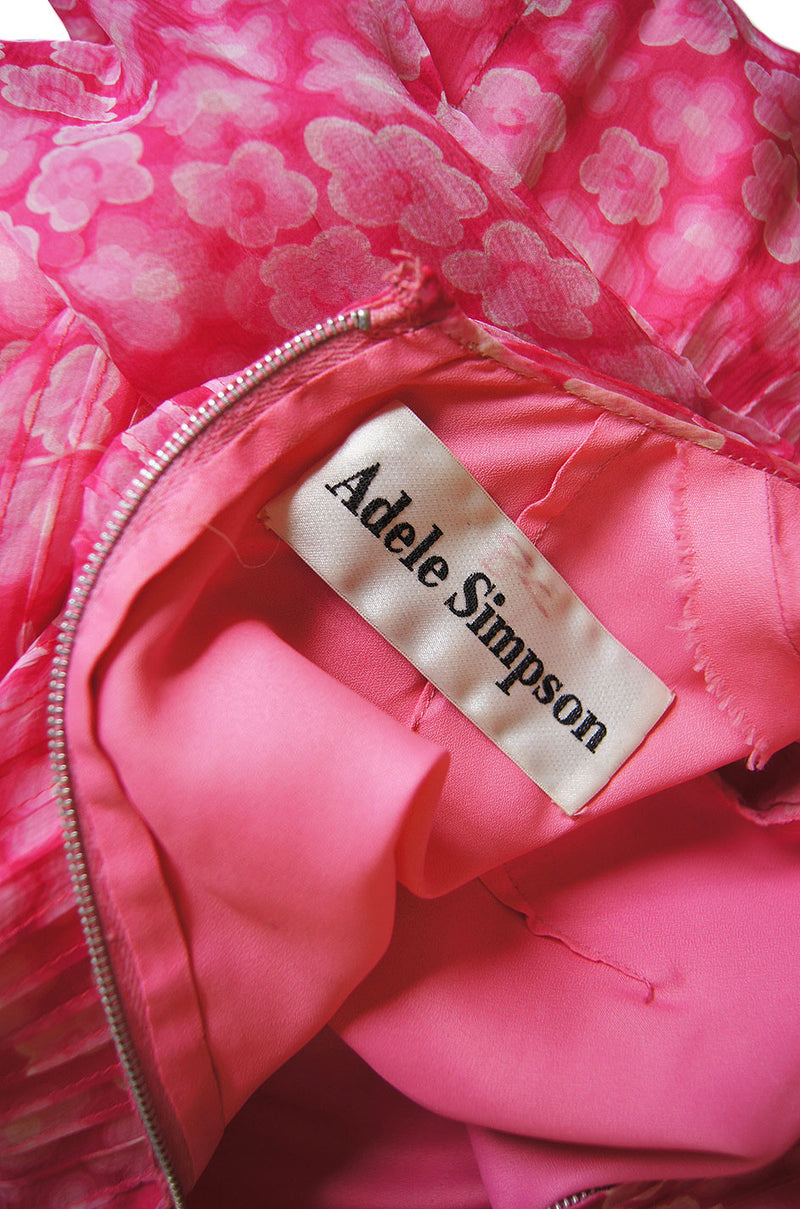 1960s Silk Chiffon Pink Adele Simpson