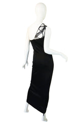 1980s One Shoulder Claude Montana Maxi