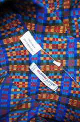 1970s YSL Silk Checked Top With Tie