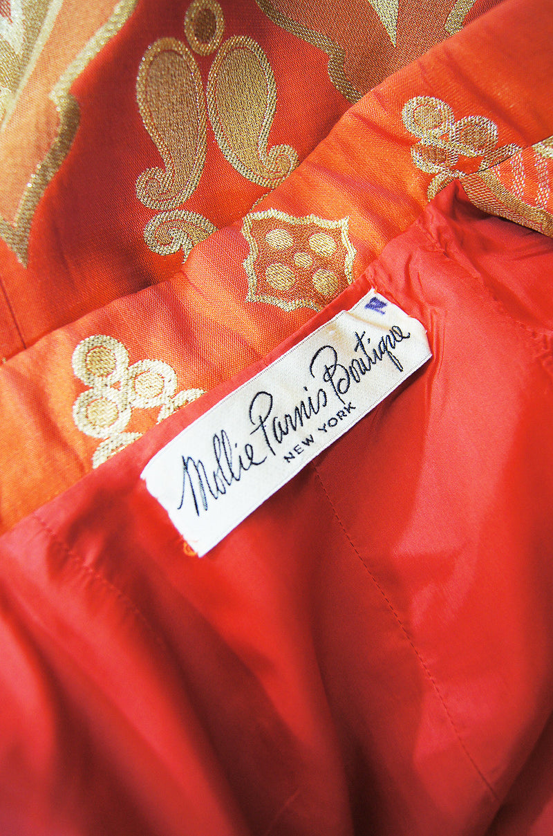 1960s Orange & Gold Mollie Parnis Set