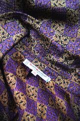 1970s YSL Silk Check Secratary Blouse