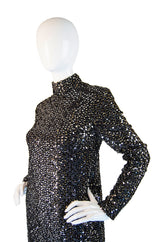 1970s Saks Fully Sequined Maxi Dress